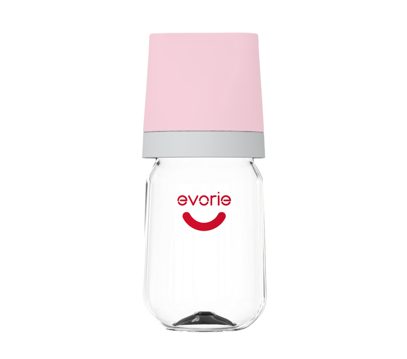 Evorie Tritan Wide-neck Baby Milk Feeding Bottle 160mL/5oz, Camellia