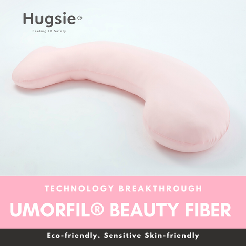 Hugsie 8-in-1 Comfort Series Maternity Pillow - Umorfil® Beauty Fiber® (Scandi Pink) Pre Order ETA Mid Aug 21 | Little Baby.