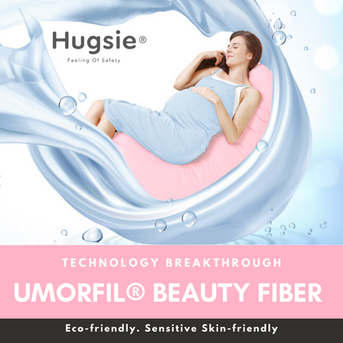 Hugsie 8-in-1 Comfort Series Maternity Pillow - Umorfil® Beauty Fiber® (Scandi Pink) Pre Order ETA Mid Aug 21 | Little Baby.