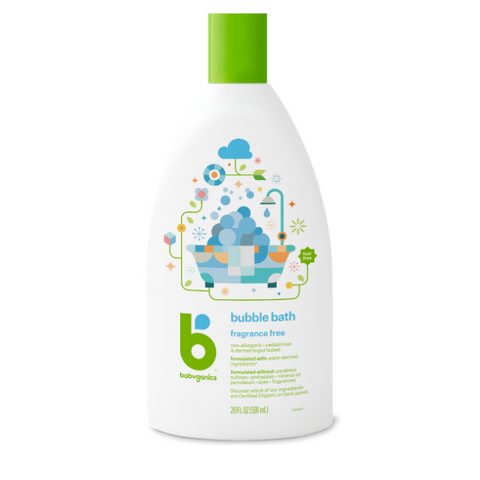 Babyganics Bubble Bath Fragrance Free - 591ml | Little Baby.