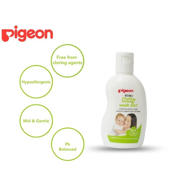 Pigeon Baby Wash 2-in-1 Sakura (200ml) | Little Baby.