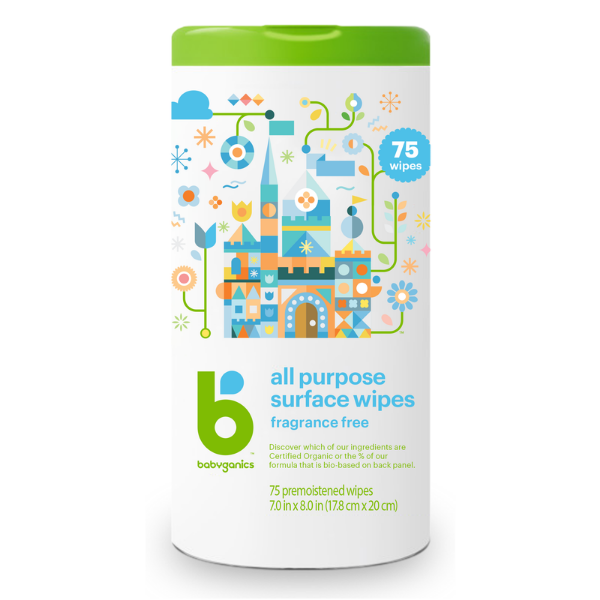 Babyganics All Purpose Wipes, Fragrance Free - 75 sheets | Little Baby.