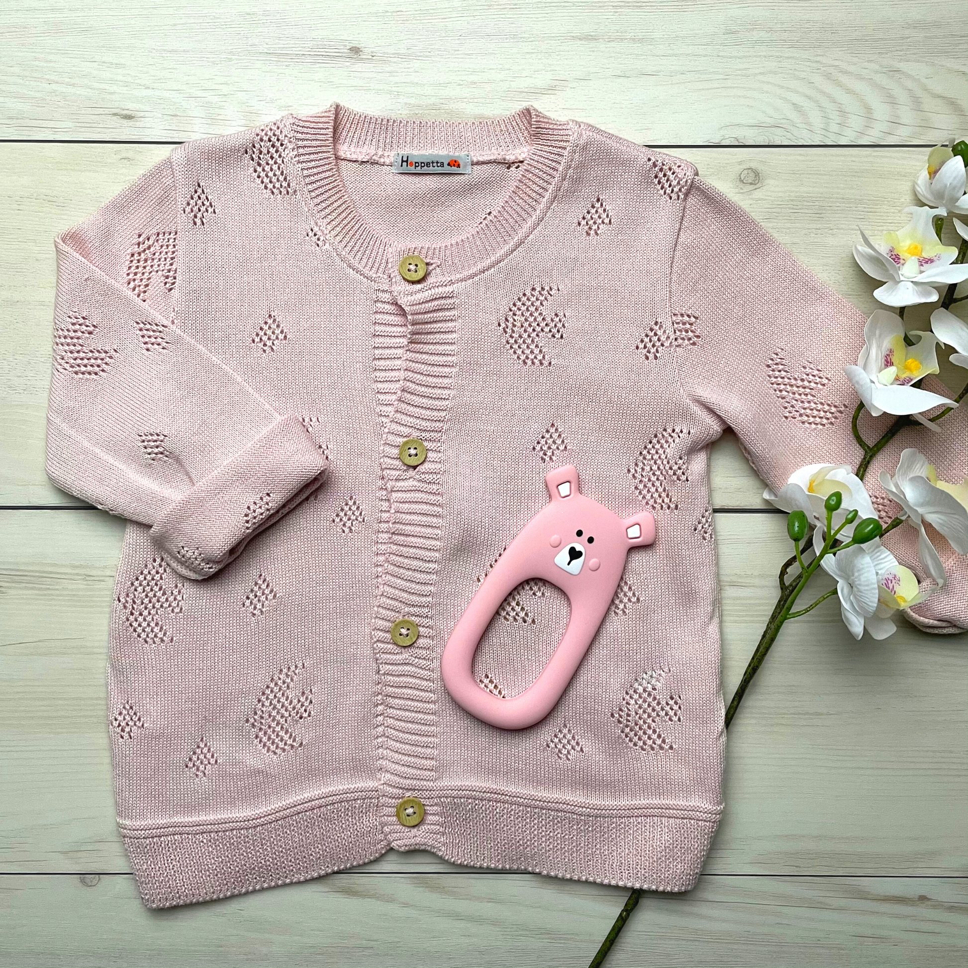 Hoppetta Cookia Cardigan - Pink | Little Baby.