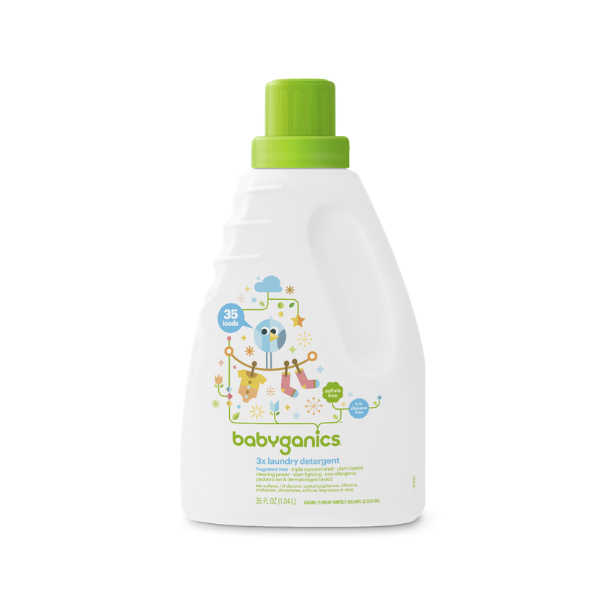 Babyganics 3x Laundry Detergent, 1.04L, Fragrance Free | Little Baby.