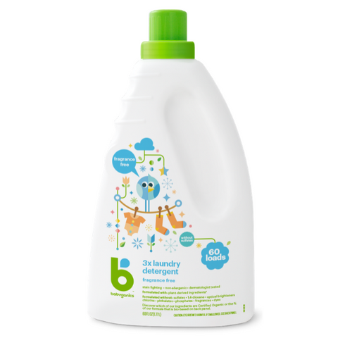 Babyganics 3x Laundry Detergent, 1.77L, Fragrance Free | Little Baby.
