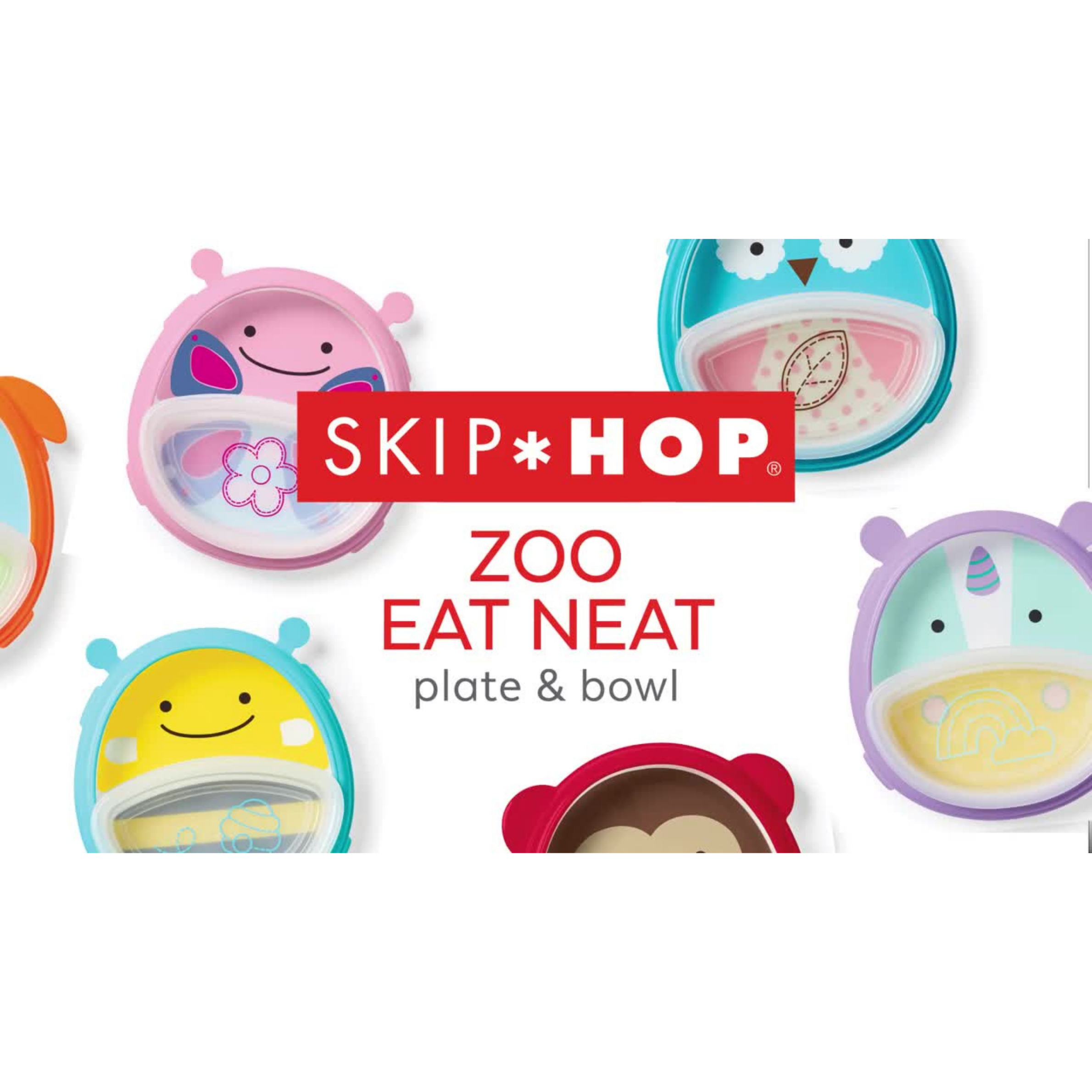 Skip Hop Zoo Eat Neat Plate & Bowl | Little Baby.