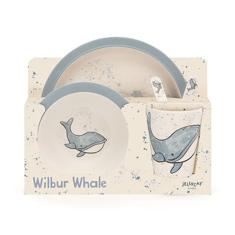 JellyCat Wilbur Whale Bamboo Set | Little Baby.