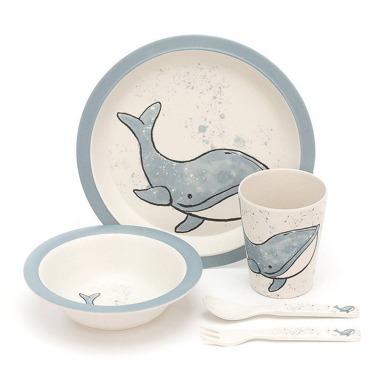 JellyCat Wilbur Whale Bamboo Set | Little Baby.