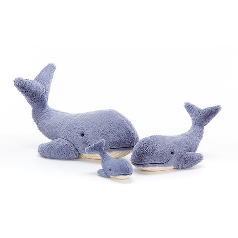 JellyCat Wilbur Whale Baby - Tiny H9cm | Little Baby.