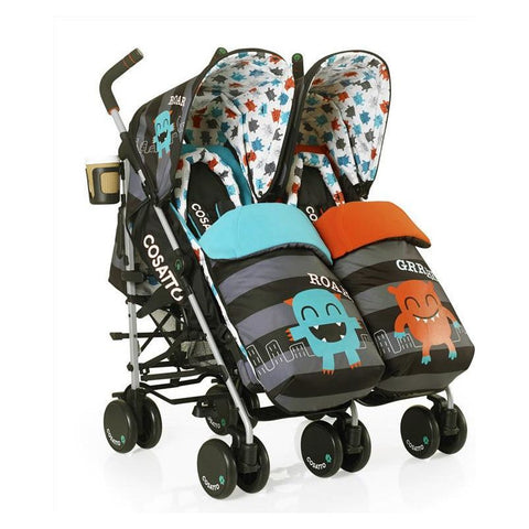 Cosatto Supa Dupa Twin Stroller - Cuddle Monster | Little Baby.