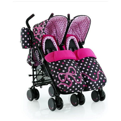 Cosatto Supa Dupa Twin Stroller - Bow How | Little Baby.