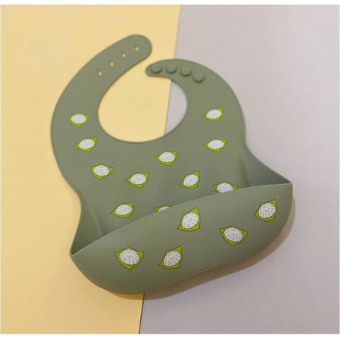 Chubby Junkie Tutu Kueh Silicone Bib - Green | Little Baby.