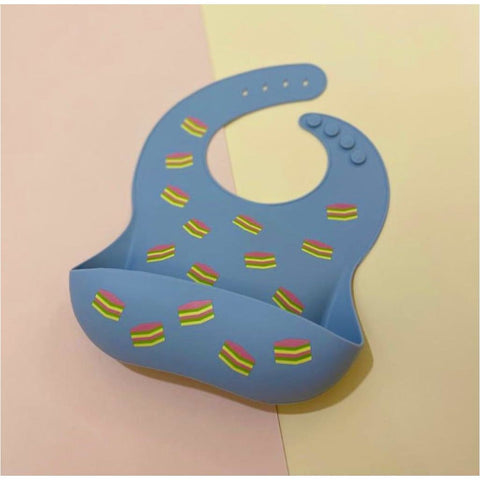 Chubby Junkie Kueh Lapis Silicone Bib - Blue | Little Baby.
