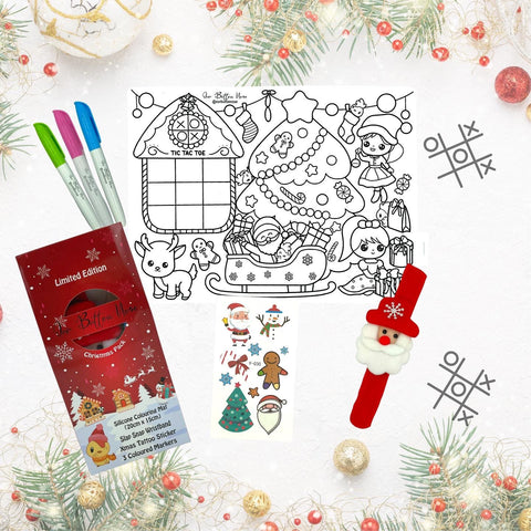 Our Button Nose - Reusable Silicone Colouring Mat - Christmas Special Pack