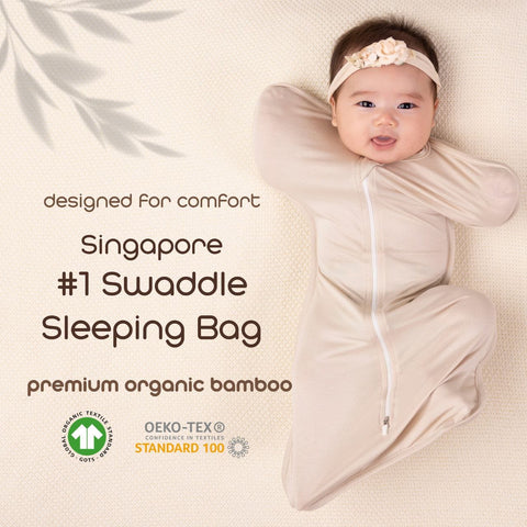 Elly Milley Signature Organic Bamboo Zip Baby Swaddle, Baby Sleeping Bag