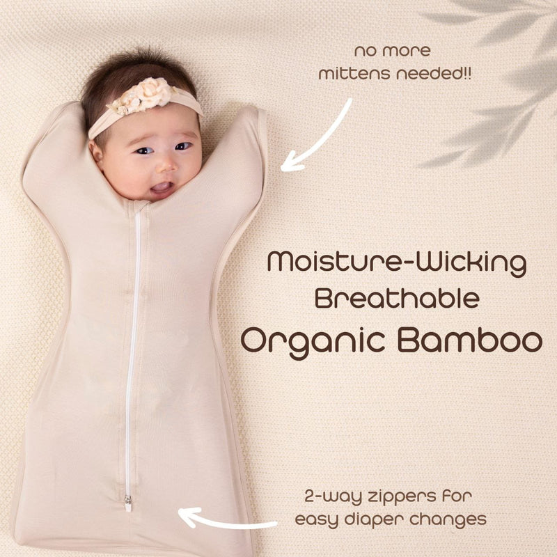 Elly Milley Signature Organic Bamboo Zip Baby Swaddle, Baby Sleeping Bag-2