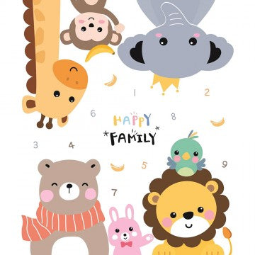 Lucky Baby Tell Me A Story™ Educative XPE Dual Foldable Mats - Happy Family (10mm)-3