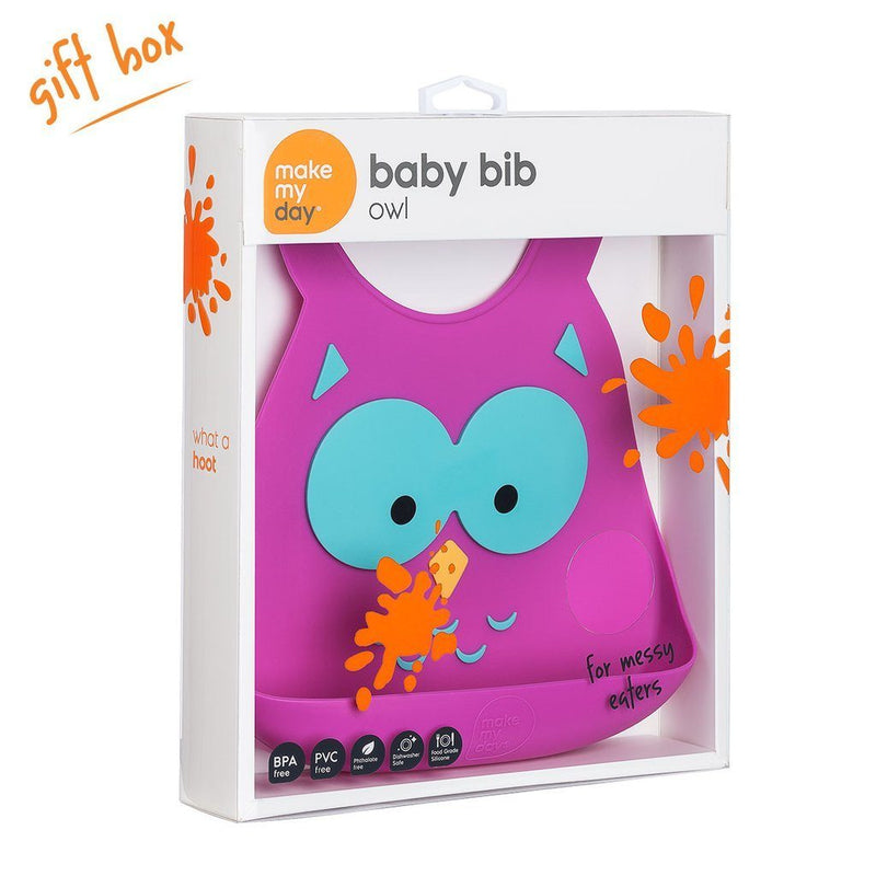 Make My Day Bib - Owl | Little Baby.