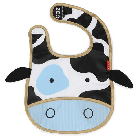 Skip Hop Zoo Tuck-Away Bib - Cow | Little Baby.