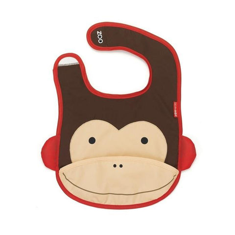 Skip Hop Zoo Tuck-Away Bib - Monkey | Little Baby.