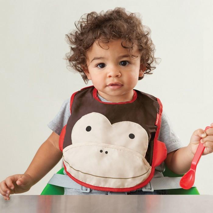 Skip Hop Zoo Tuck-Away Bib - Monkey | Little Baby.