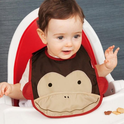 Skip Hop Zoo Tuck-Away Bib - Monkey | Little Baby.