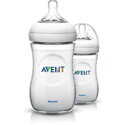 Philips AVENT 9oz/260ml Natural baby bottle Twin Pack SCF693/23 | Little Baby.