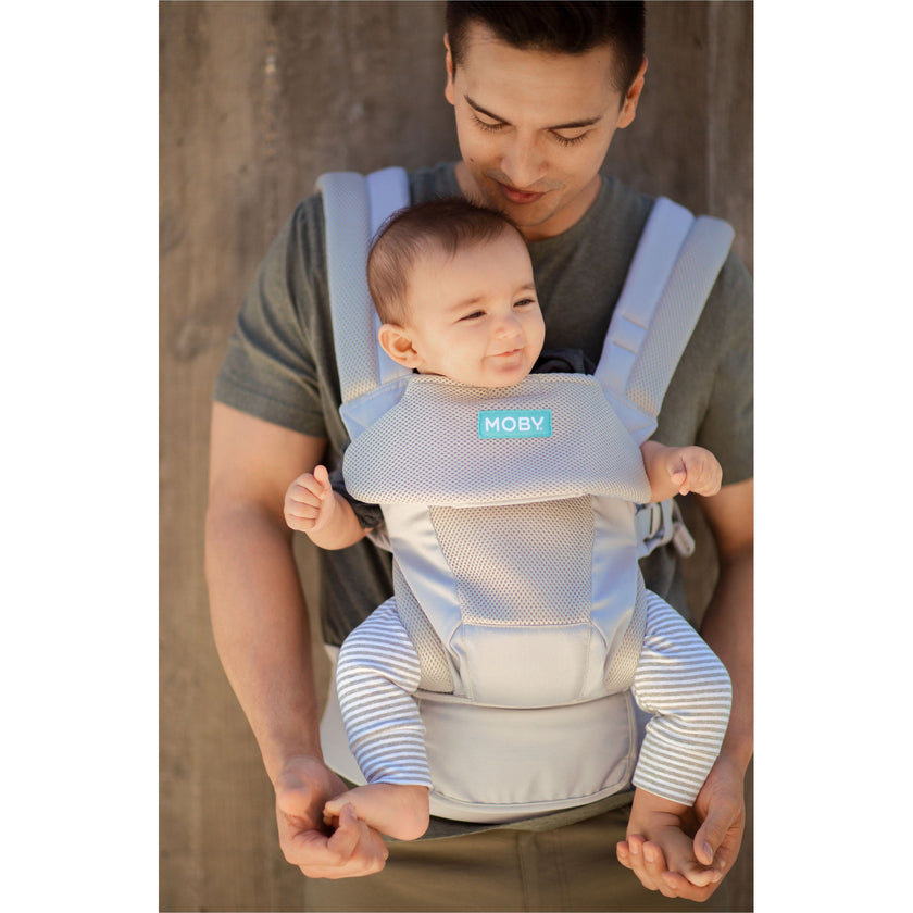 MOBY Move 4 Position Carrier - Glacier Grey | Little Baby.