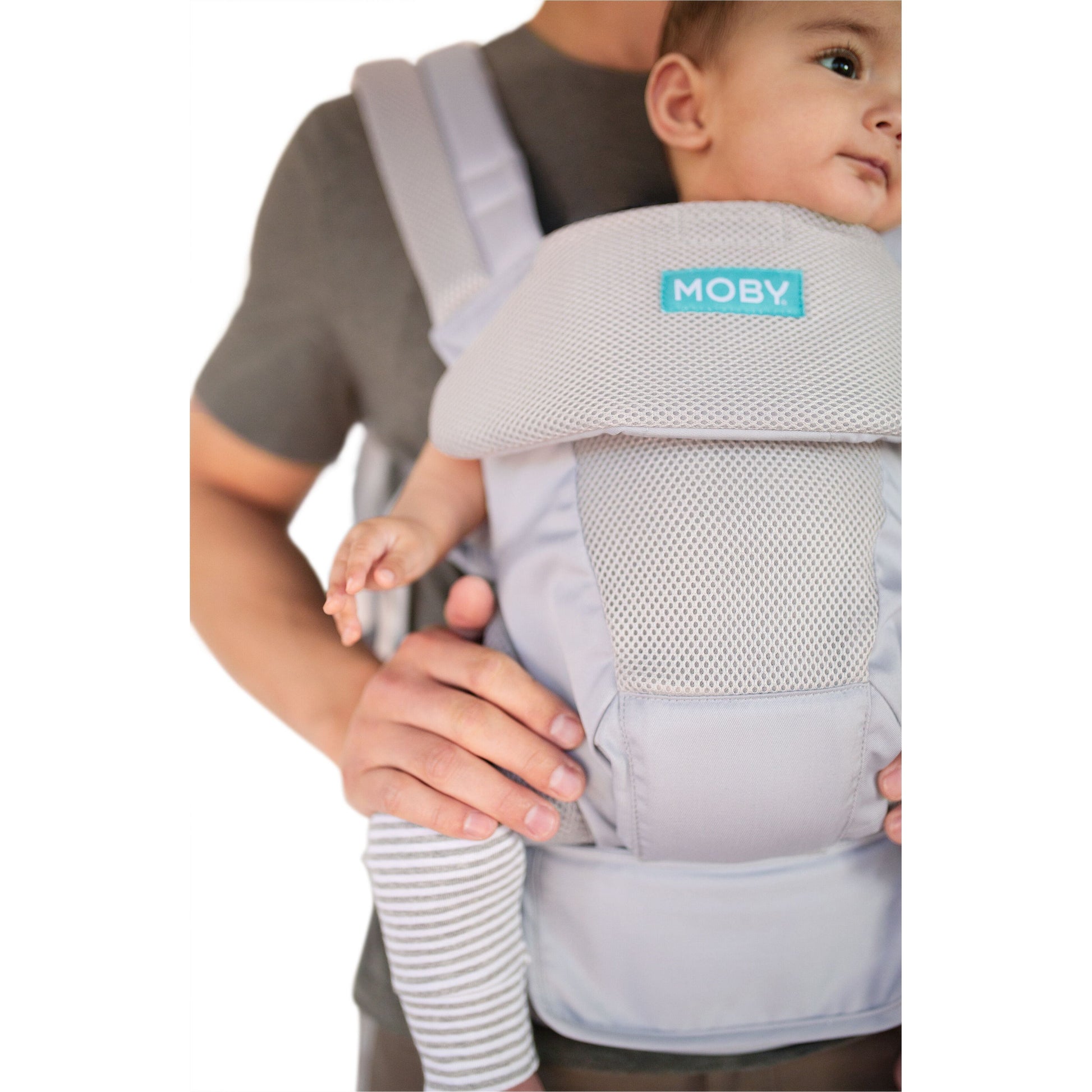 MOBY Move 4 Position Carrier - Glacier Grey | Little Baby.