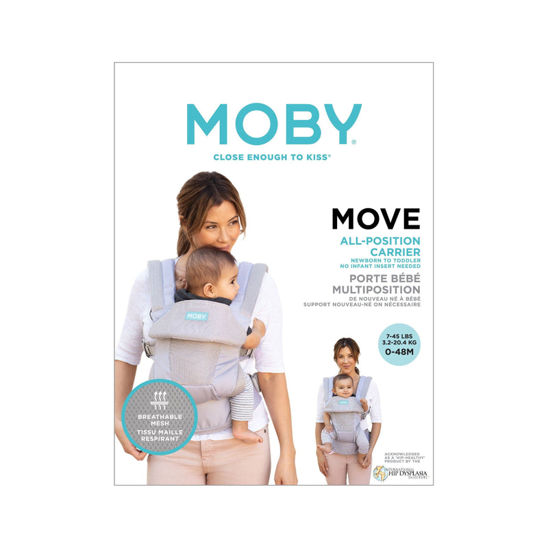 MOBY Move 4 Position Carrier - Glacier Grey | Little Baby.