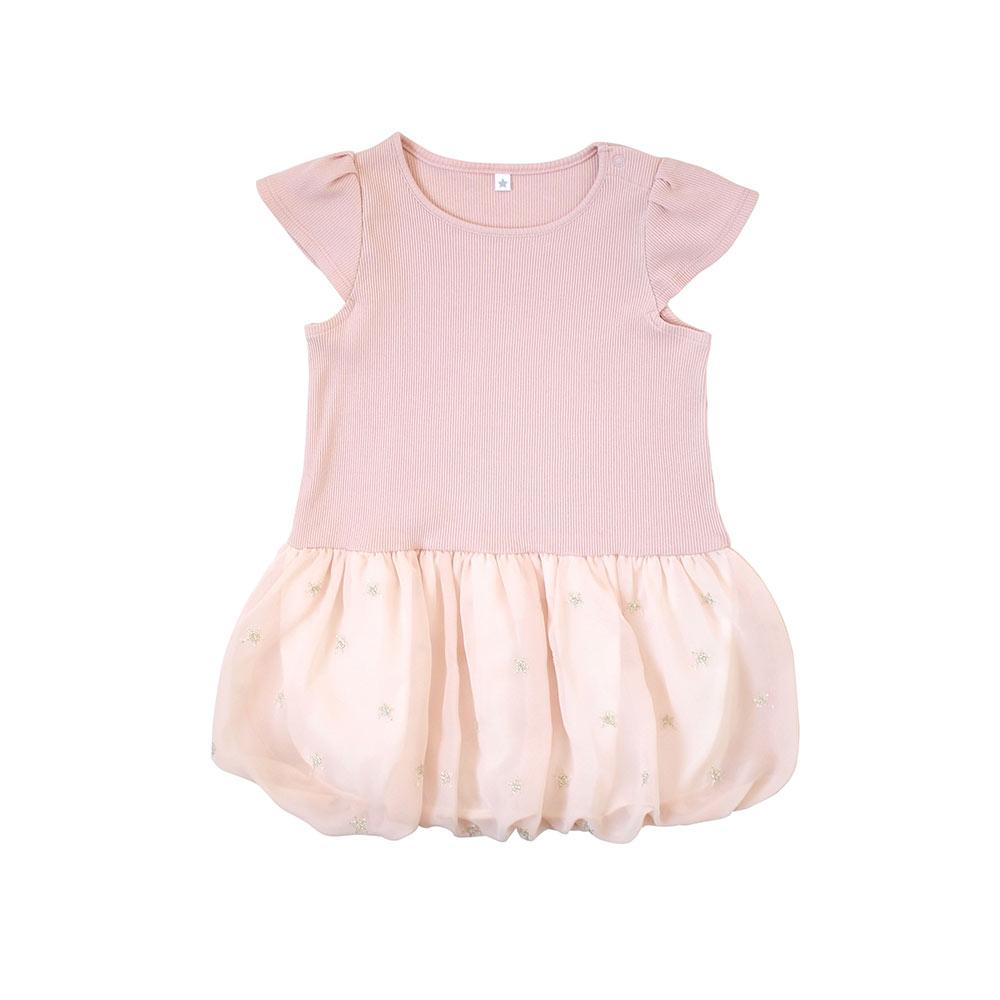 10mois (Dimowa) Star Chiffon Balloon One Piece Pink | Little Baby.