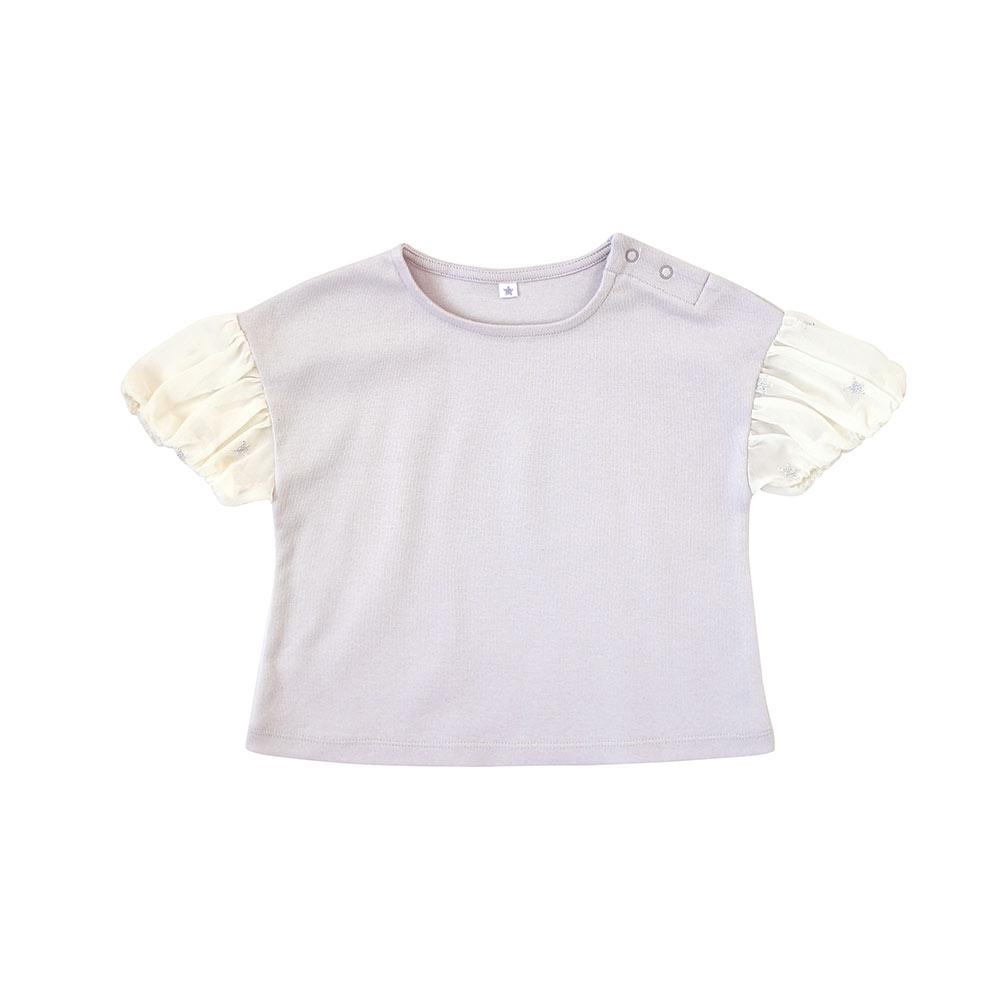 10mois (Dimowa) Star Chiffon Puff T-shirt Gray | Little Baby.