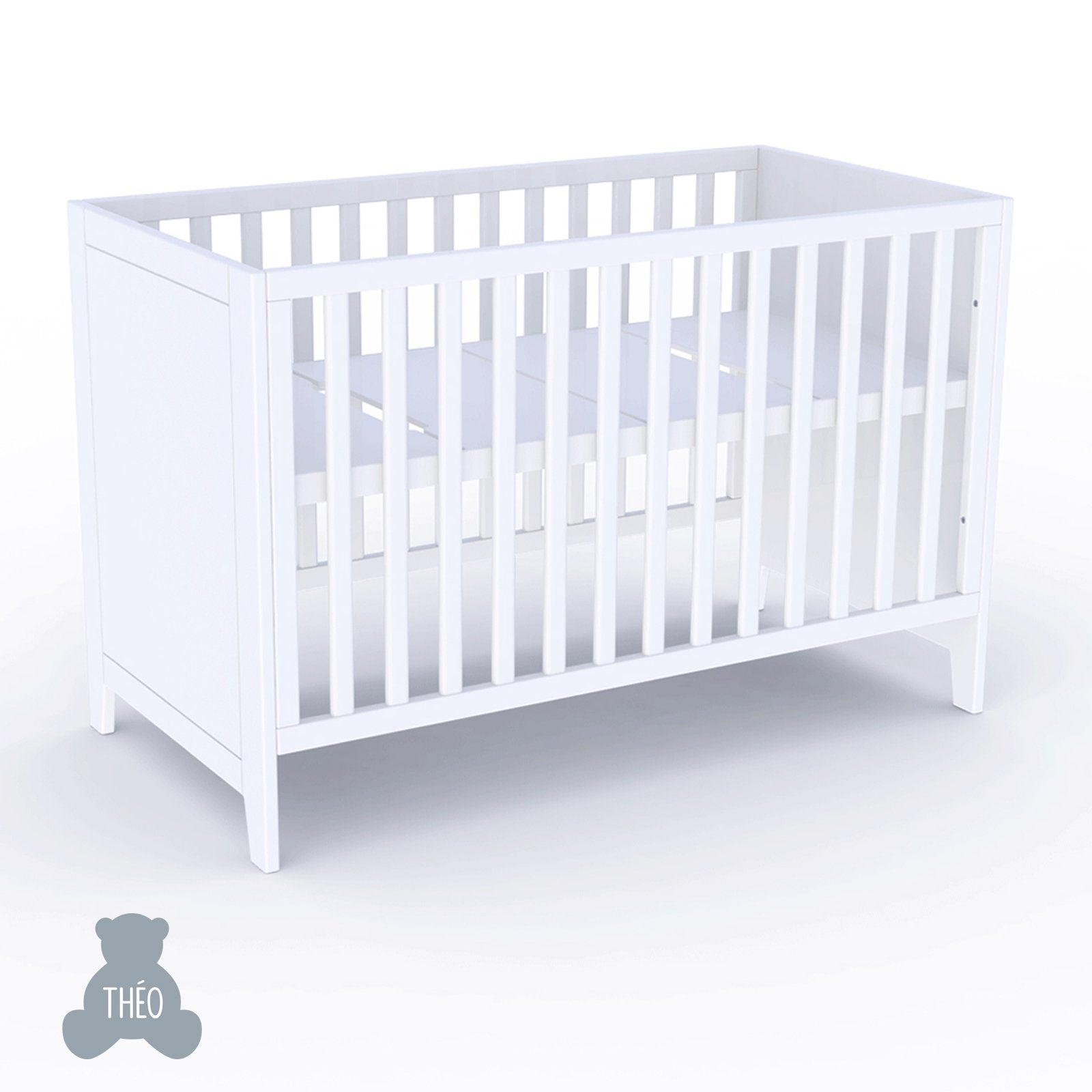 THEO Bed Lili 60 x 120 cm Multi Evolutif x 4 - Neige | Little Baby.