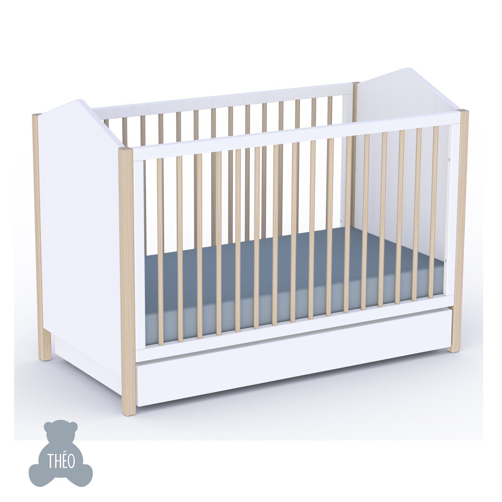THEO Multi-Evolutive Bed – Ninon Neige | Little Baby.