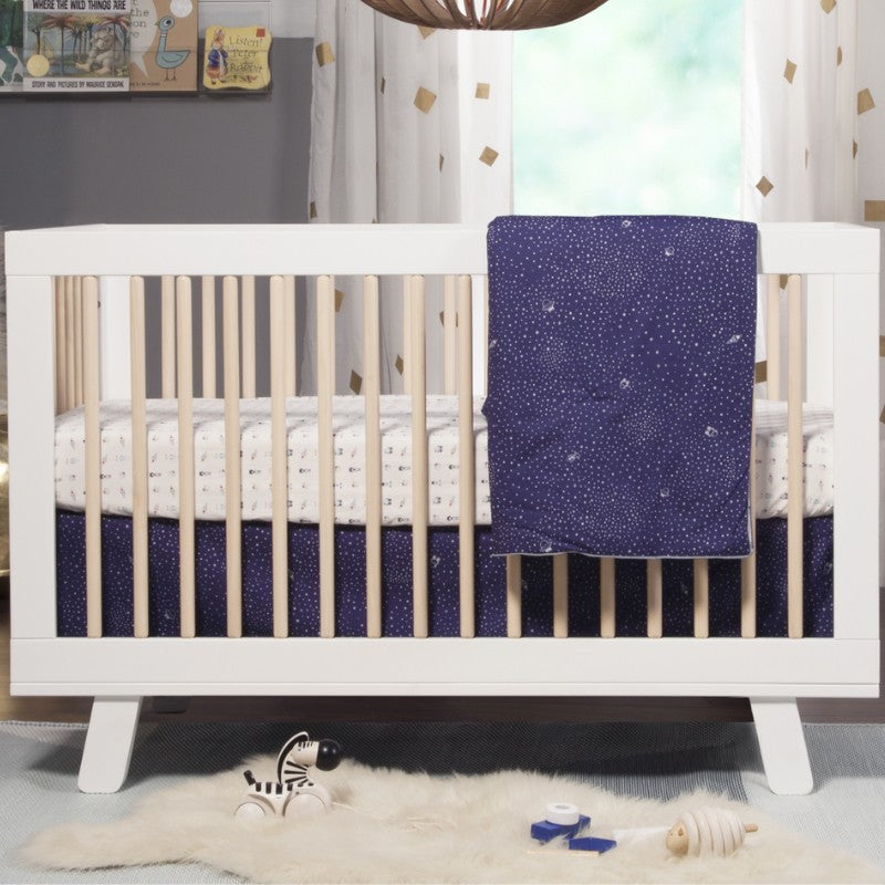 Babyletto Hudson 3-in-1 Convertible Crib with Toddler Bed Conversion Kit (White/Washed) - [Pre-Order ETA end July 2021] | Little Baby.