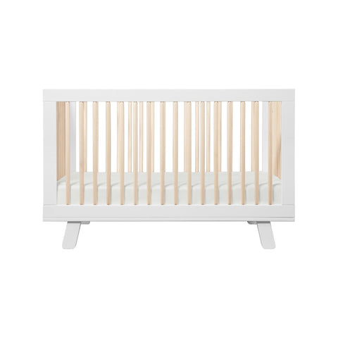 Babyletto Hudson 3-in-1 Convertible Crib with Toddler Bed Conversion Kit (White/Washed) - [Pre-Order ETA end July 2021] | Little Baby.