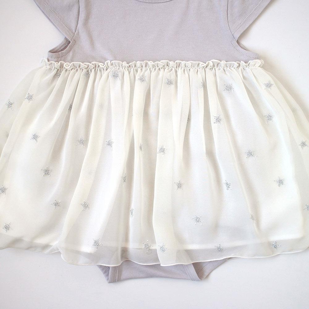 10mois (Dimowa) Star Chiffon Layered Body Gray | Little Baby.