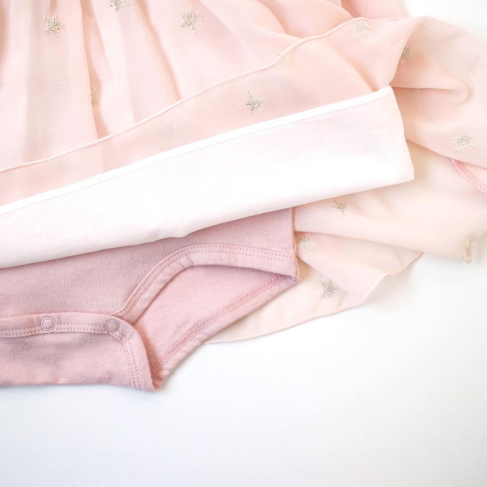 10mois (Dimowa) Star Chiffon Layered Body Pink | Little Baby.