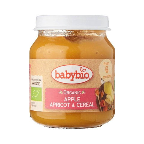 Babybio Organic Apple, Apricot & Cereal, 130 g | Little Baby.