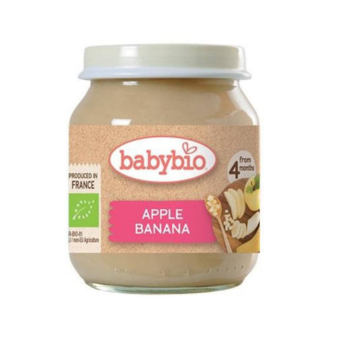 Babybio Organic Apple & Banana, 130 g | Little Baby.