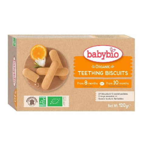 Babybio Organic Teething Biscuits (6 x 4), 120 g | Little Baby.