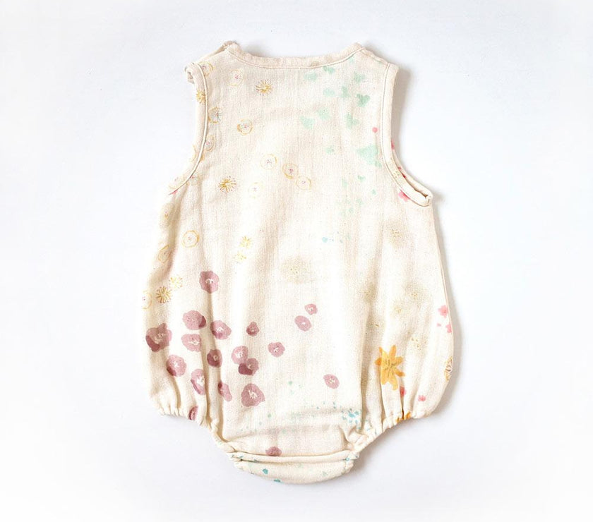 NAOMI ITO Waka Gauze Sleeveless Rompers Amezaik | Little Baby.