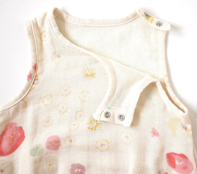 NAOMI ITO Waka Gauze Sleeveless Rompers Amezaik | Little Baby.
