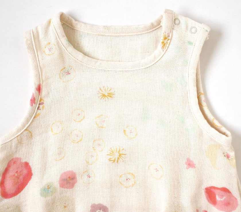 NAOMI ITO Waka Gauze Sleeveless Rompers Amezaik | Little Baby.