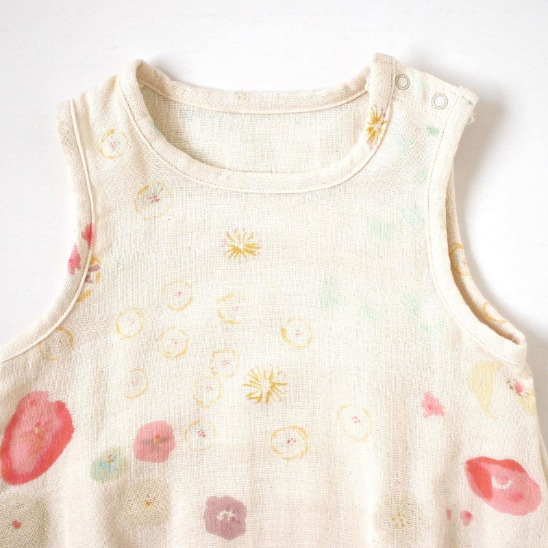 NAOMI ITO Waka Gauze Sleeveless Rompers Amezaik | Little Baby.