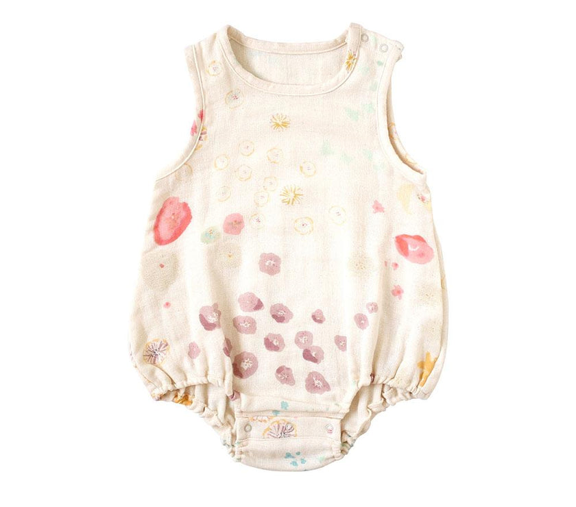 NAOMI ITO Waka Gauze Sleeveless Rompers Amezaik | Little Baby.