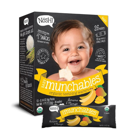 Nosh Baby Munchables - Banana & Mango, 13 x 4g. | Little Baby.