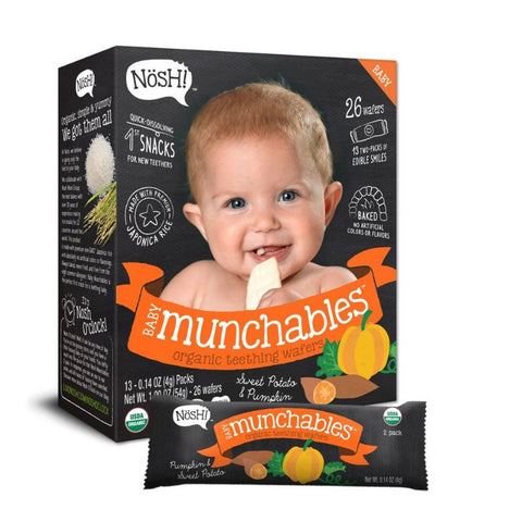 Nosh Baby Munchables - Sweet Potato & Pumpkin, 13 x 4g. | Little Baby.