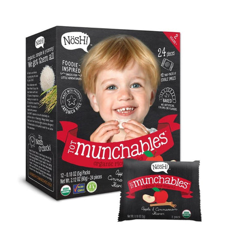 Nosh Tot Munchables - Apple & Cinnamon, 12 x 5g. | Little Baby.