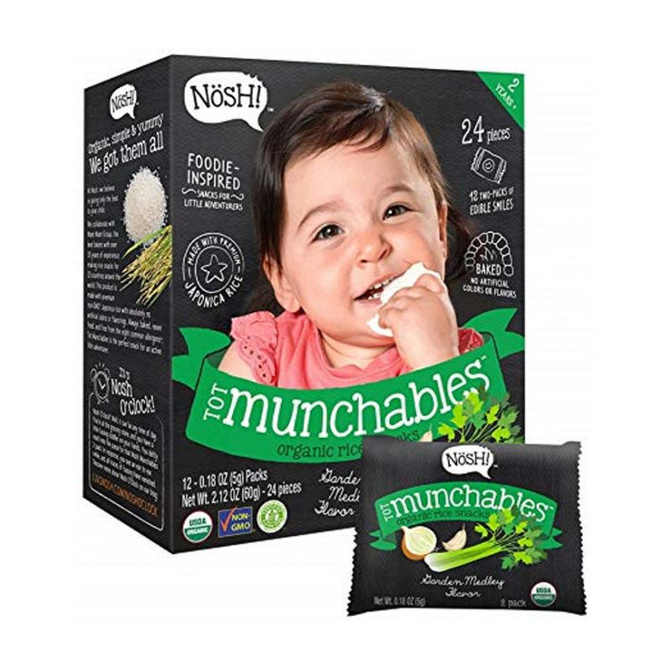 Nosh Tot Munchables - Garden Medley, 12 x 5g. | Little Baby.